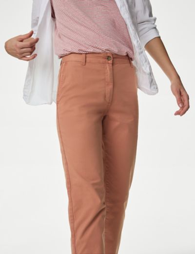 Cotton Rich Tea Dyed Slim Fit Chinos